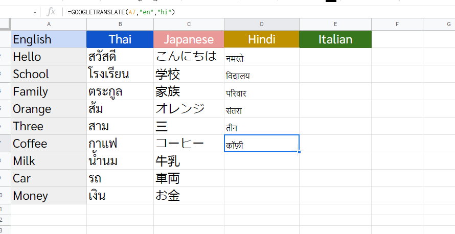 การใช้ Google Sheets ได้ทีละหลายภาษาและประหยัดเวลา